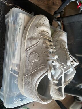 Nike White Low-Top Leather Sneakers